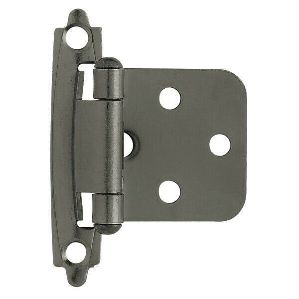 Pair Variable Overlay Black Nickel Hinge Self Closing