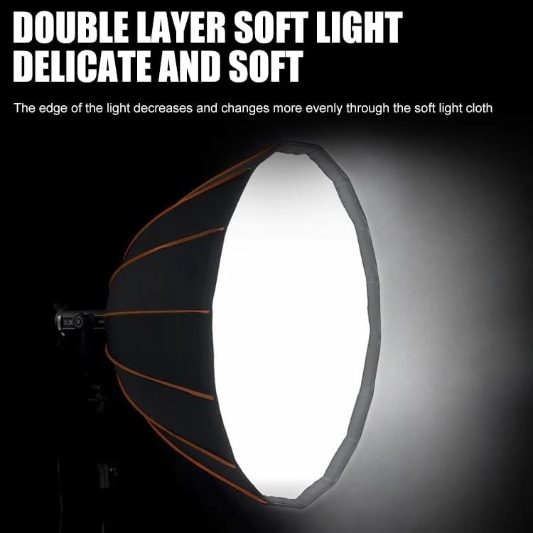 Deep Parabolic Softbox Diffuser Kit – Bowens Mount, Portable Studio Lighting ...