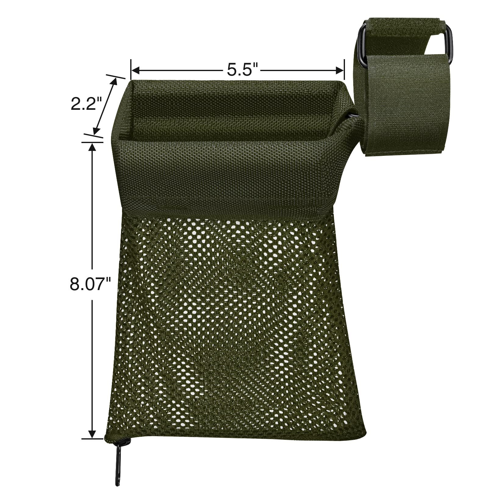 Shell Catcher Zippered Bottom Nylon Brass Collector Mesh Heat Resistant 2 Colors