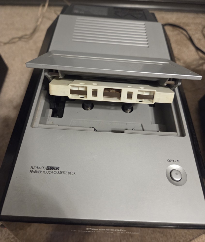 Panasonic SA-PM29 Stereo System 5 Disc CD Cassette w/ Remote *TESTED WORKS*