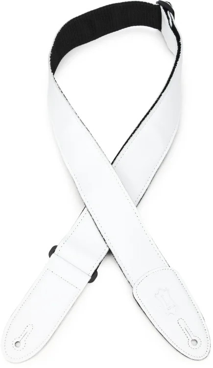 Levy's M7 2" Garment Leather w/Poly Back Guitar Strap - White