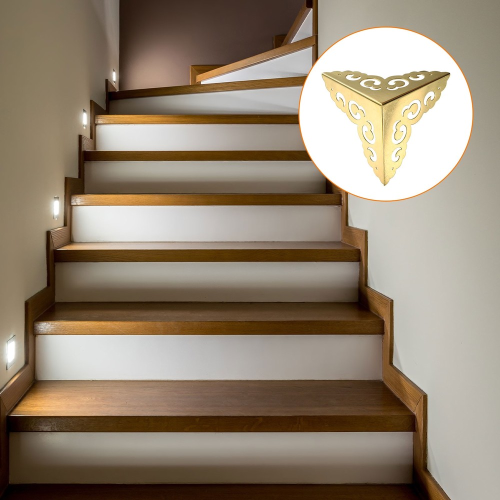 2 Pcs 80mm Decorative Box Corner Cover, Corner Protector, Gold