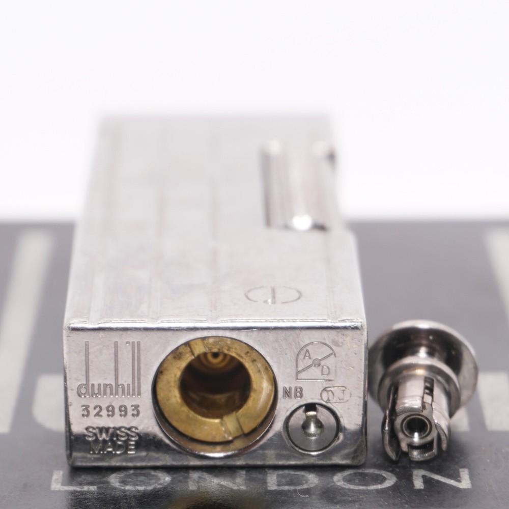 Dunhill Lighter Palladium 4 LINE Pattern_Ultrasonically cleaned _Working