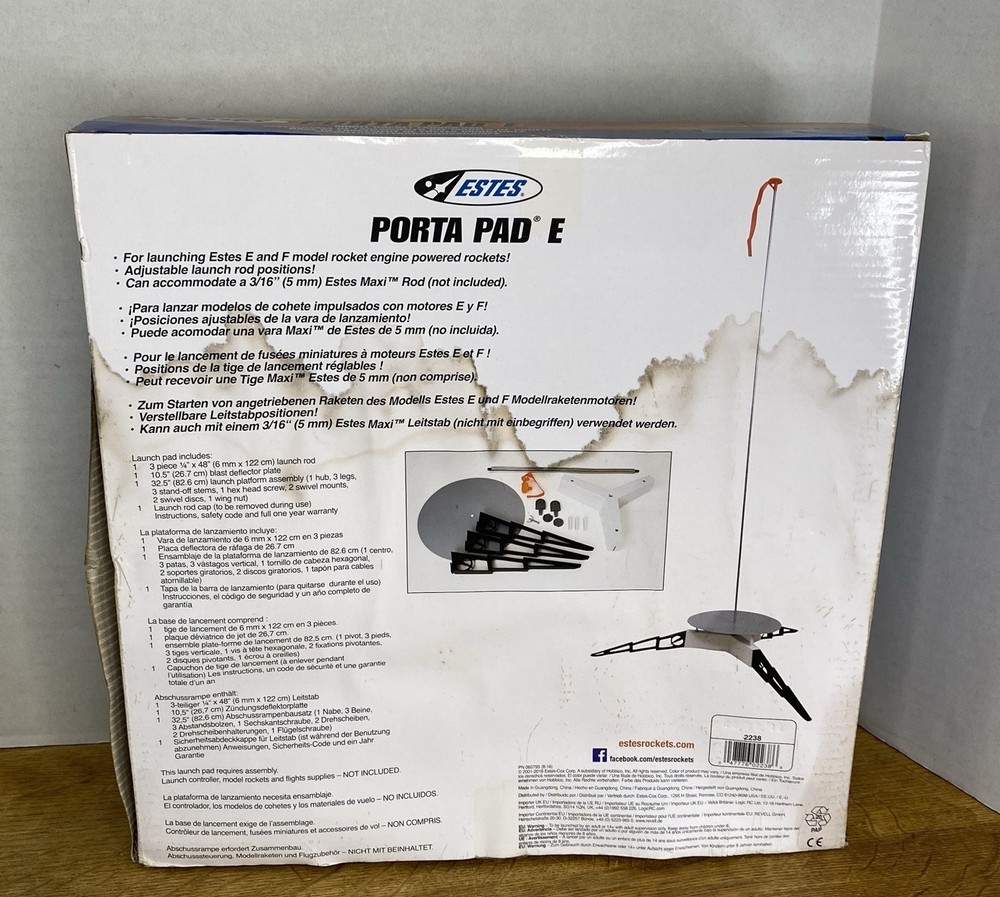 Estes Porta Pad E Model Rocket Launch Pad *New Open Box Complete
