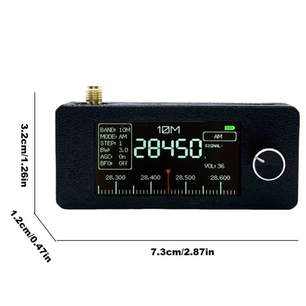 Pocket-sized SI4732 Radio RF Receiver Loop Antenna Support LSB USB AM FM