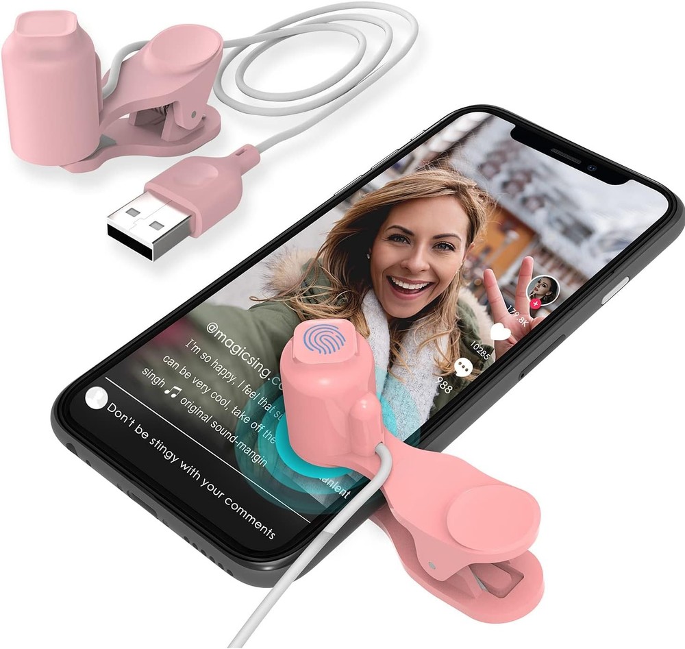Auto Clicker for Phone Automatic Screen Tapper, Simulated Finger Pink