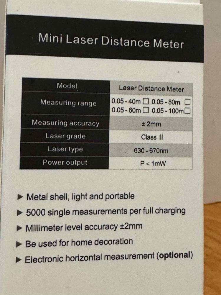Laser Measuring Tool 197ft Range Laser Tape Measure