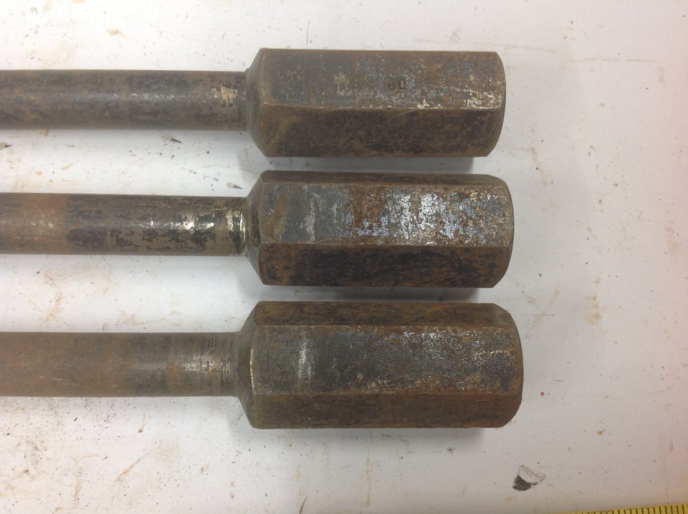 (3) Black 5/8" x 8" x 11 Thread Concrete Masonry Diamond Core Drill Bit USED