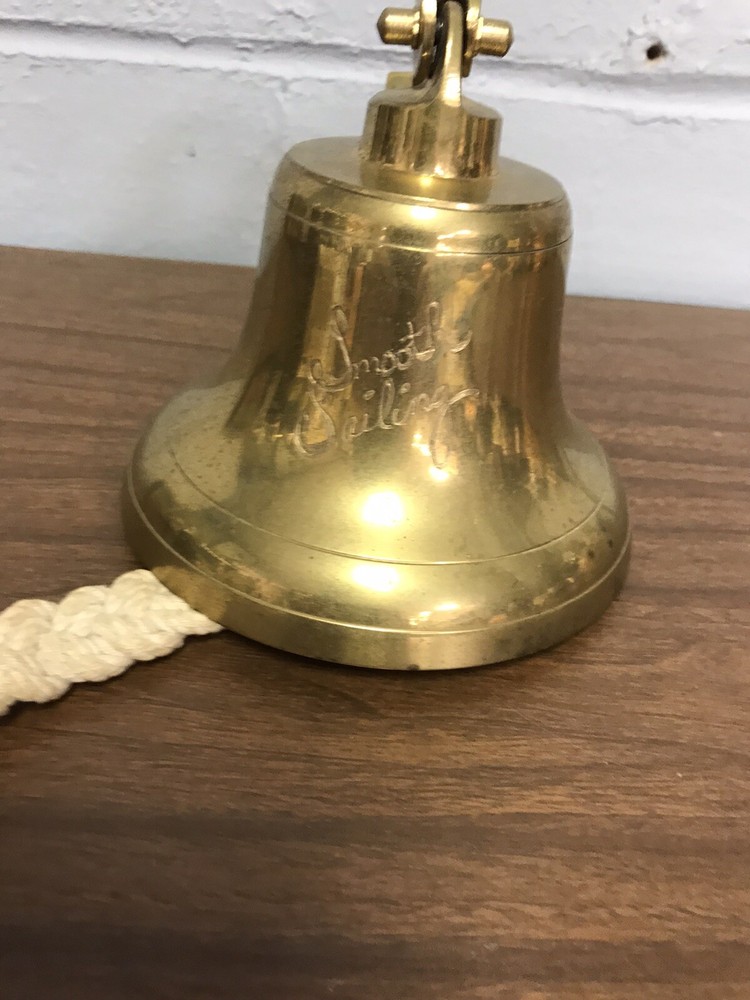 Small Brass Wall Hanging Bell “Smooth Sailing”