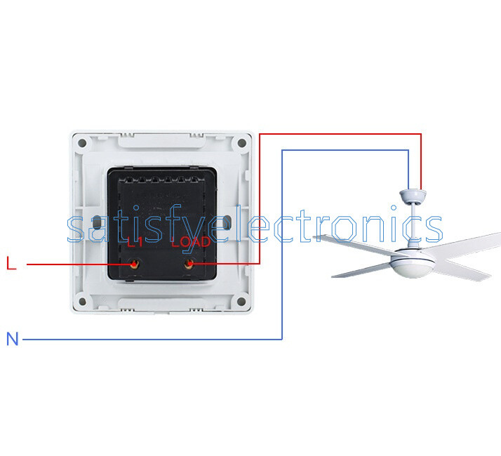 10A 220V Adjustment Ceiling Fan Speed Control Switch Wall Button Dimmer Switch