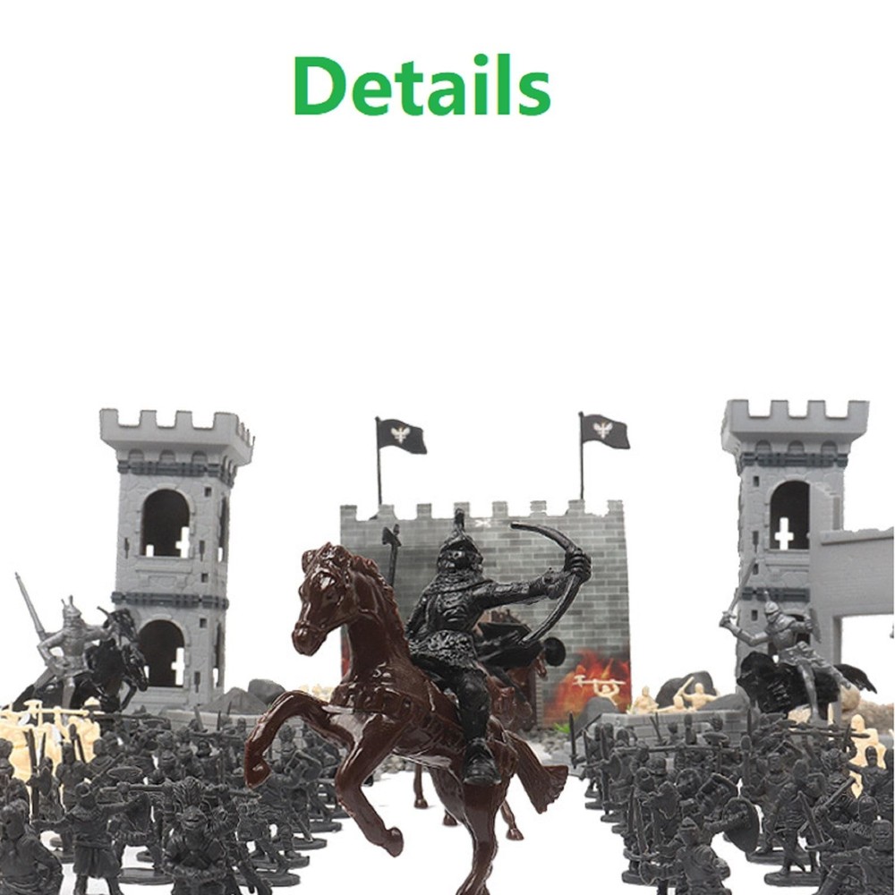 Simulation Soldier Static Model Castle Ruins Model For Decorative Display Toy