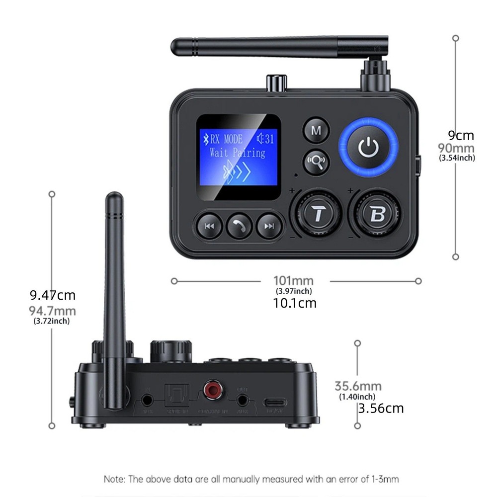 For Bluetooth 5.4 Transmitter Receiver 3.5mm AUX RCA Stereo Adapter Maintenance