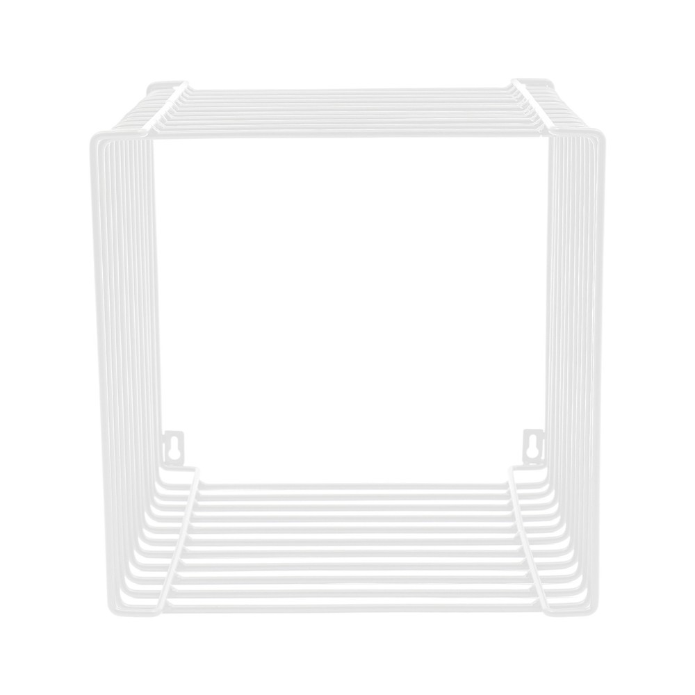 Side Table, Square Geometry Side Table, Linear Metal End Table