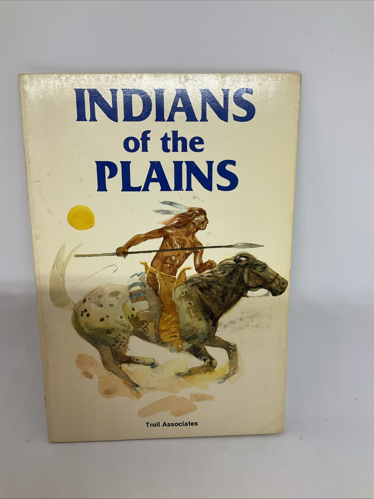 Indian of the Plains Rae Bains 1985 Children's Book Illustrated Vintage