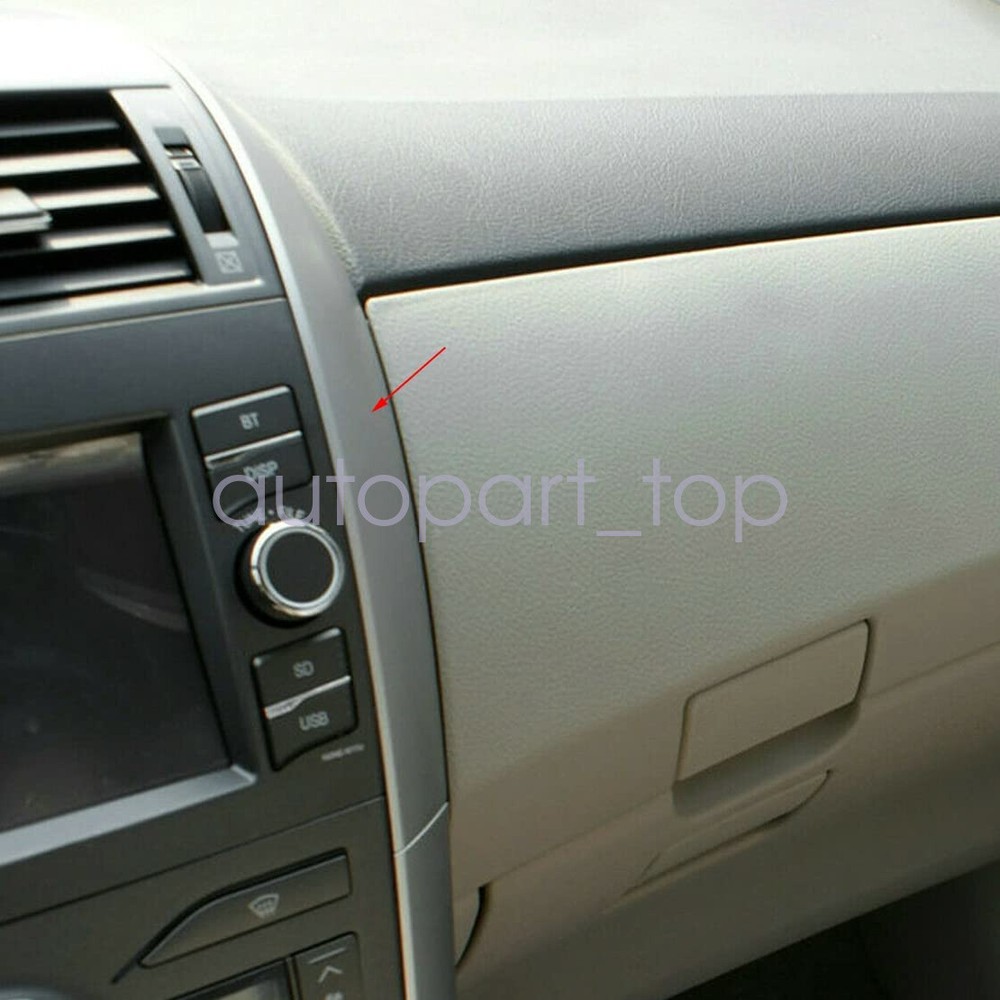 For Toyota Corolla Altis 2009-2013 Upper Side Central Dashboard Trim Strip 2Pcs