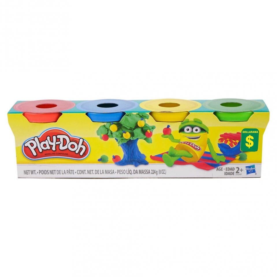 PLAY-DOH Modelling Clay Set 4PC (Assorted Colours) FREE SHIPPING
