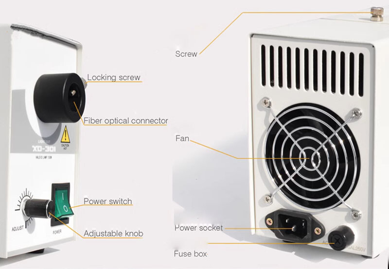 XD-301-150W Halogen Cold Light Source Fiber Optic Microscope Light Haloid Lamp