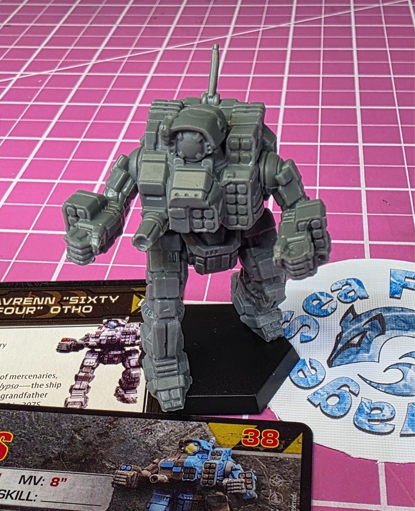 BattleTech Cyclops Mech -- Black Remnant Command Lance + Cards