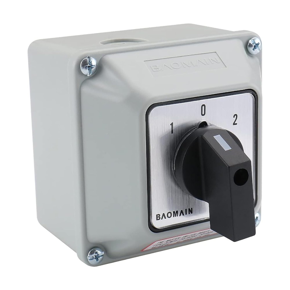 Universal Rotary Changeover Switch 20A 660V 3 Position 2 Phase