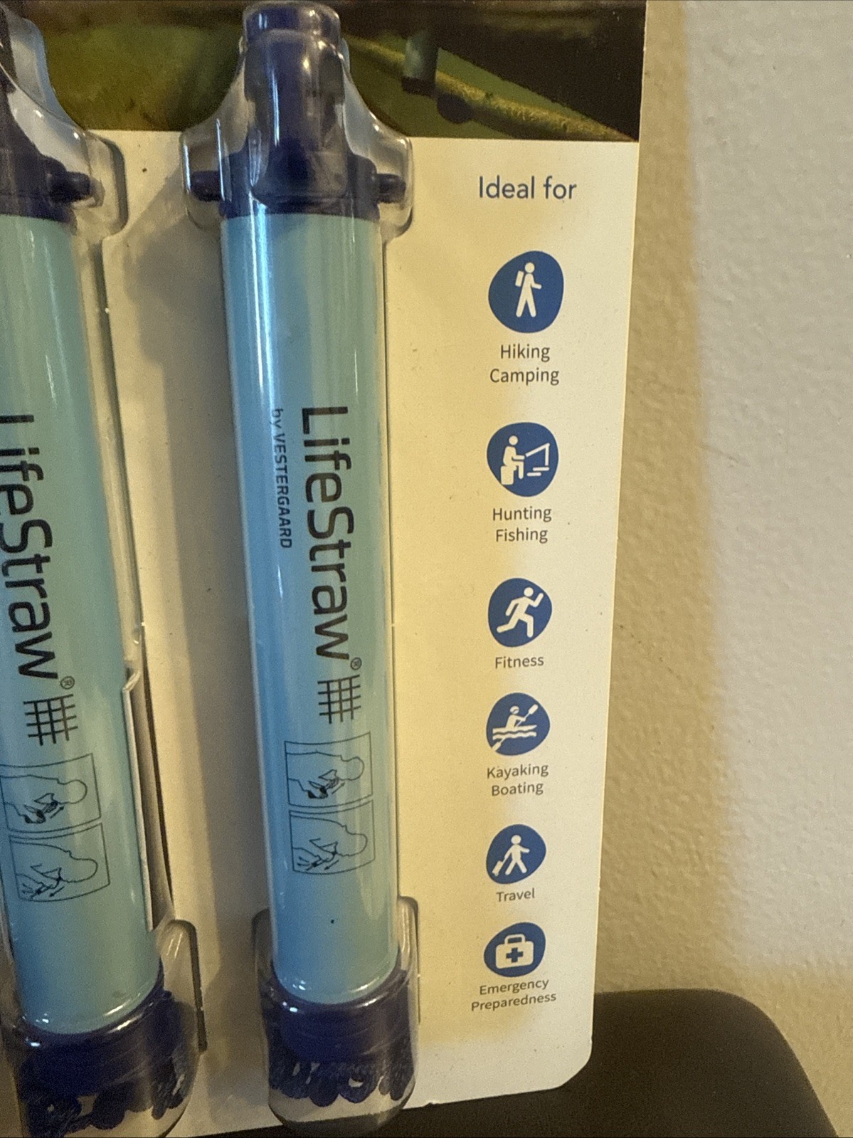 Life Straw by Vestergaard Personal Water Filter 3-Pack Sealed Brand New