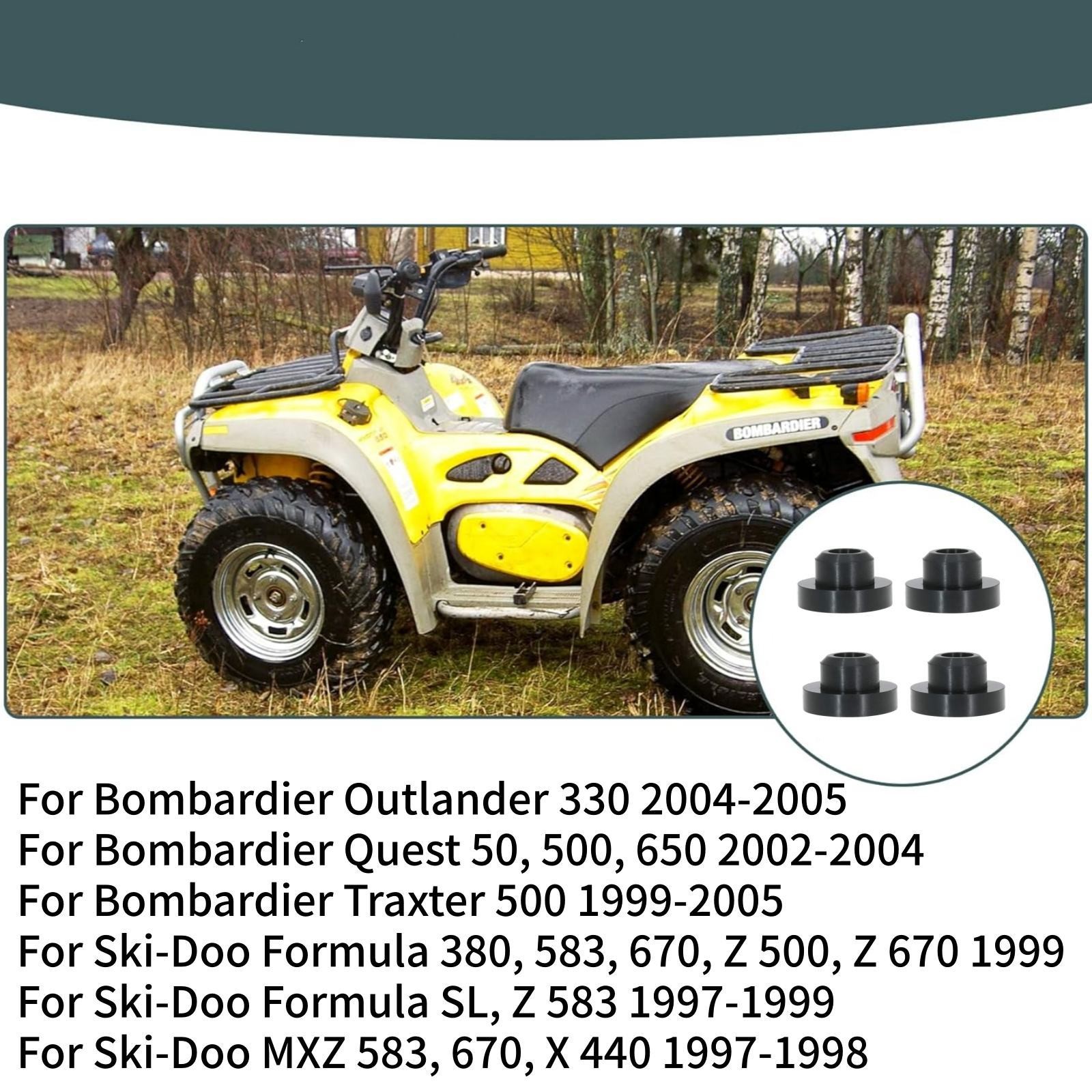 4 Pack Genuine Fuel Tank Grommet 570045500 For Bombardier Outlander For Ski-Doo