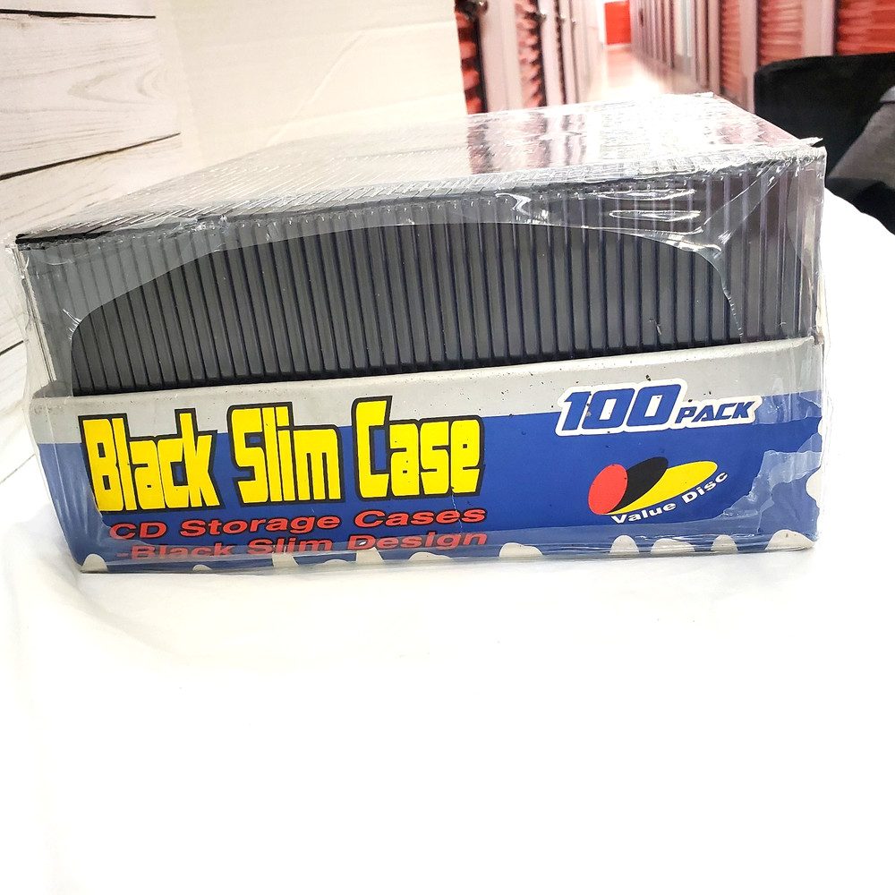 CD Storage Cases - Black Slim Design - Qty 100 - NEW