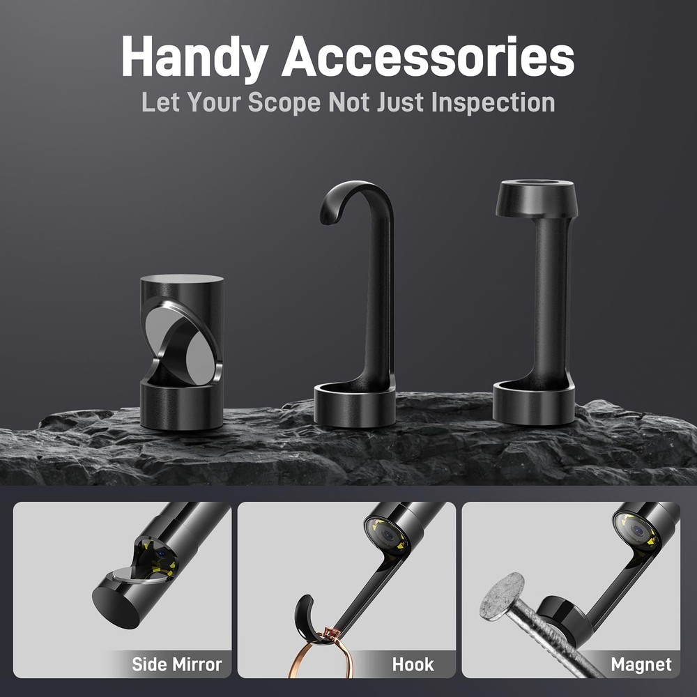 Endoscope Borescope with Light, Snake Inspection Camera for Automotive Engine...