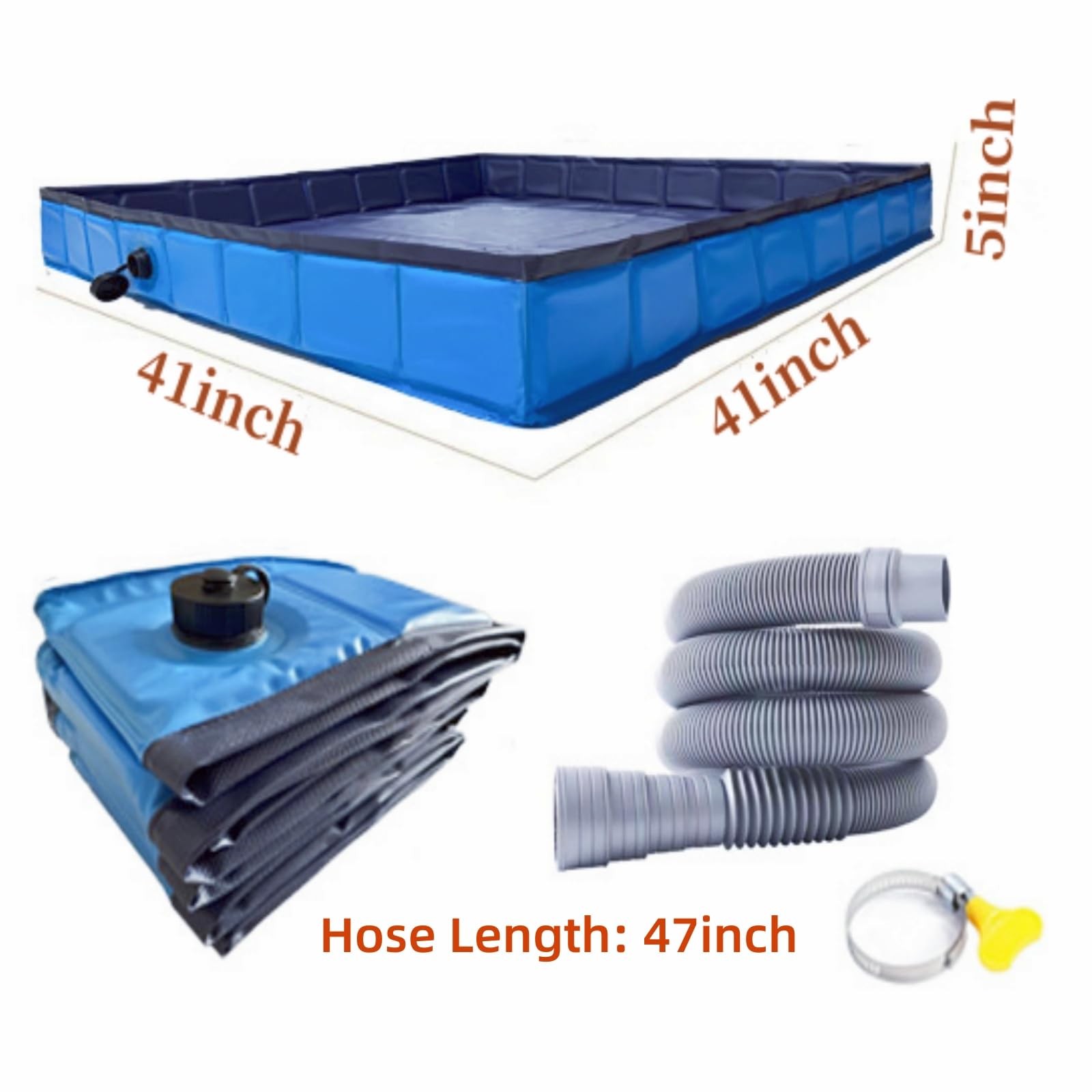 Portable Shower Pan for Indoor and Outdoor Shower Base Floor Outdoor Shower