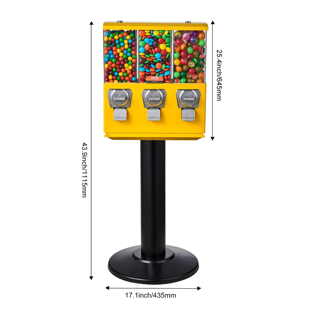 Commercial Candy Vending Machine Four Compartment Rotatable 25 Cent Coin