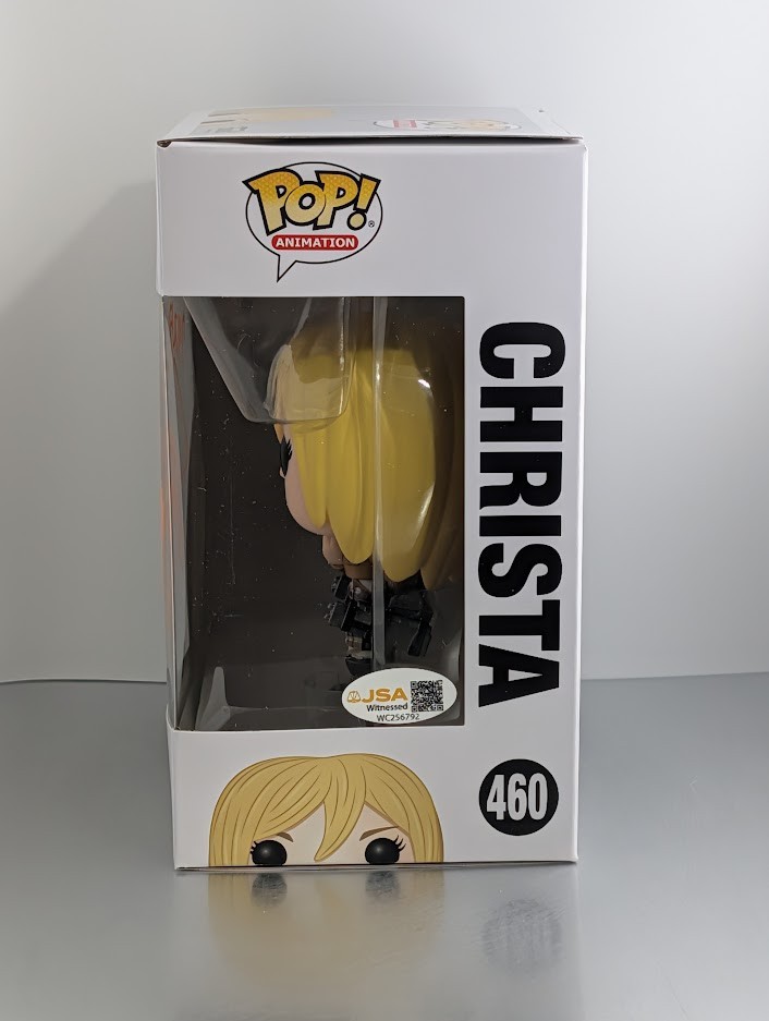 Shiori Mikami JVA Signed Auto Funko Pop #460 Christa Attack on Titan JSA Orange