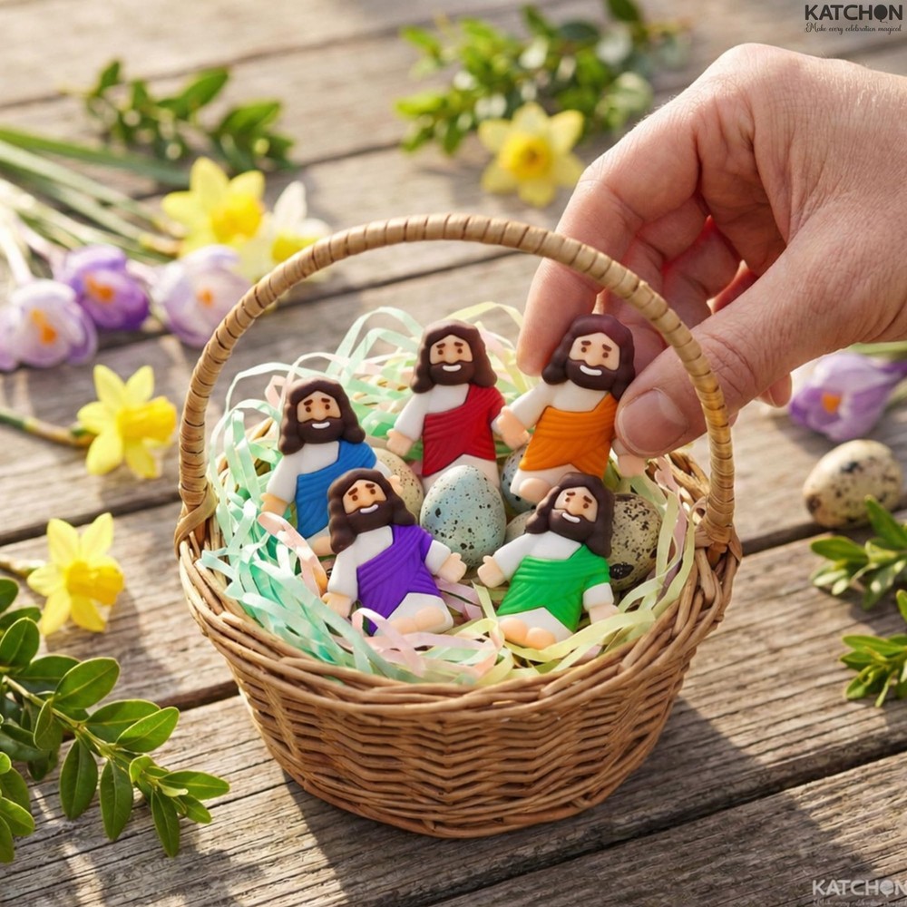 , 54 Pcs Mini Jesus Figures for Easter Egg Stuffers, Easter Basket Stuffers, ...