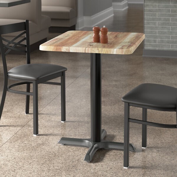 24" x 30" Rectangular Restaurant Table Top with Barnwood Laminate Top Finish