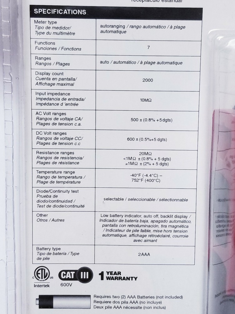 Gardner Bender GDT-3200 Auto Range Digital Multimeter - Professional-Grade