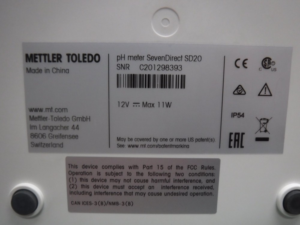 Mettler Toledo SevenDirect SD20 pH/ORP Meter