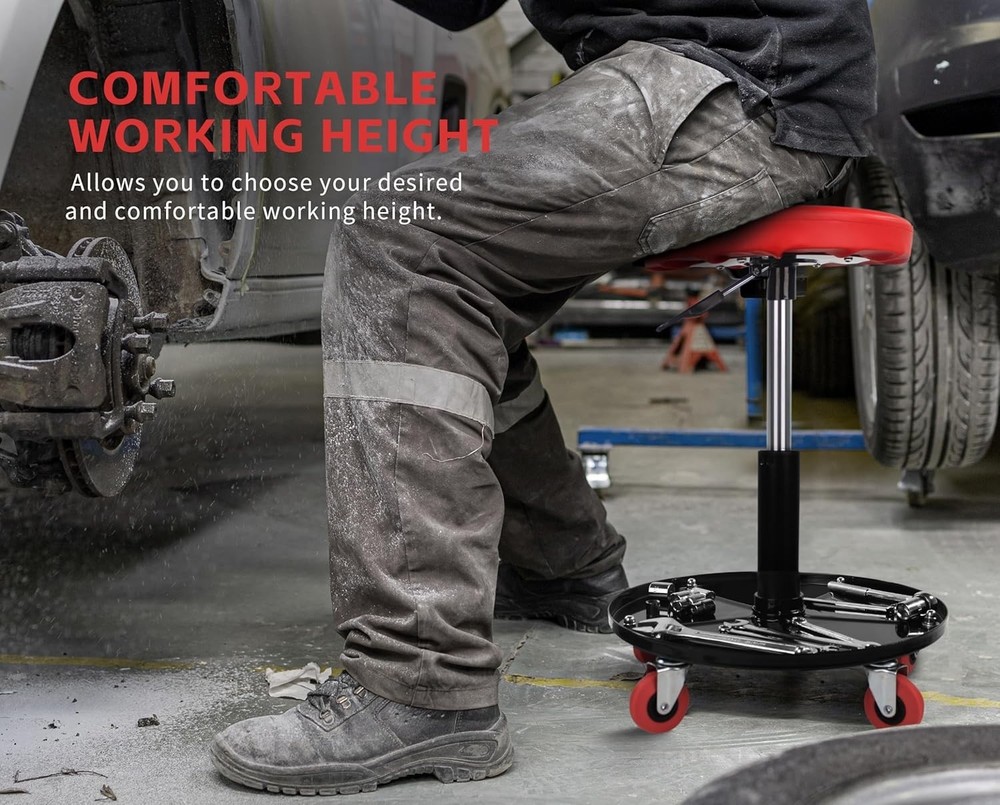 Comfortable Adjustable Creeper with 300 lb Capacity - Perfect for Workshops