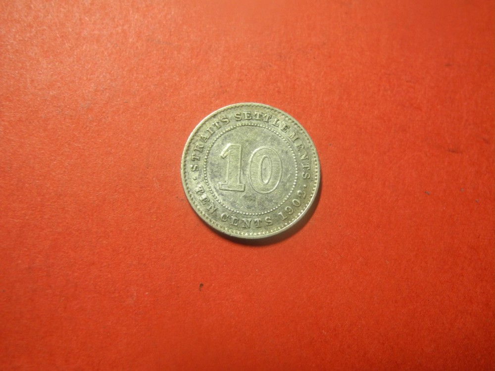 STS104 - STRAITS SETTLEMENTS - 10 CENT S- 1902 - SILVER