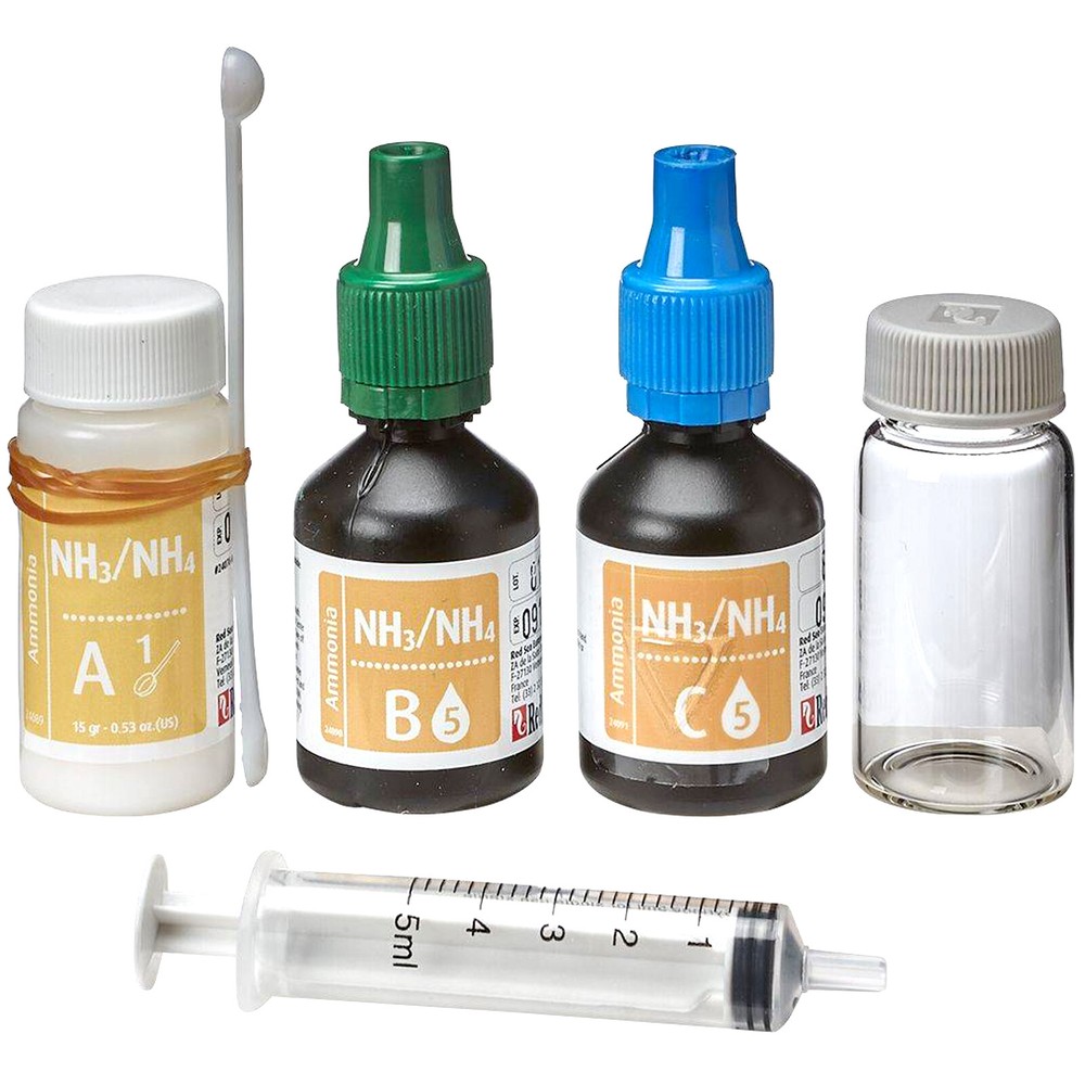 Red Sea Ammonia Marine Test Kit Colorimetric Method 0.2ppm Accuracy 100 Tests
