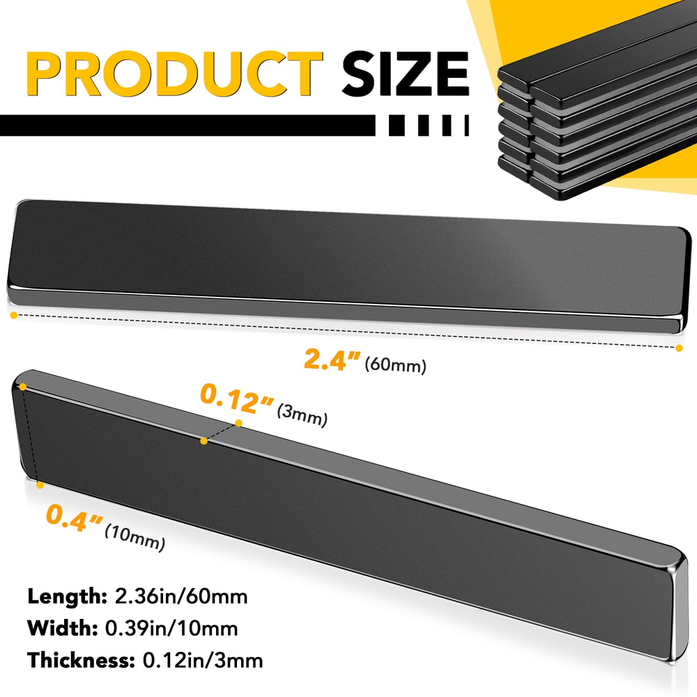 Waterproof Neodymium Bar Magnets with Epoxy Coating, Powerful