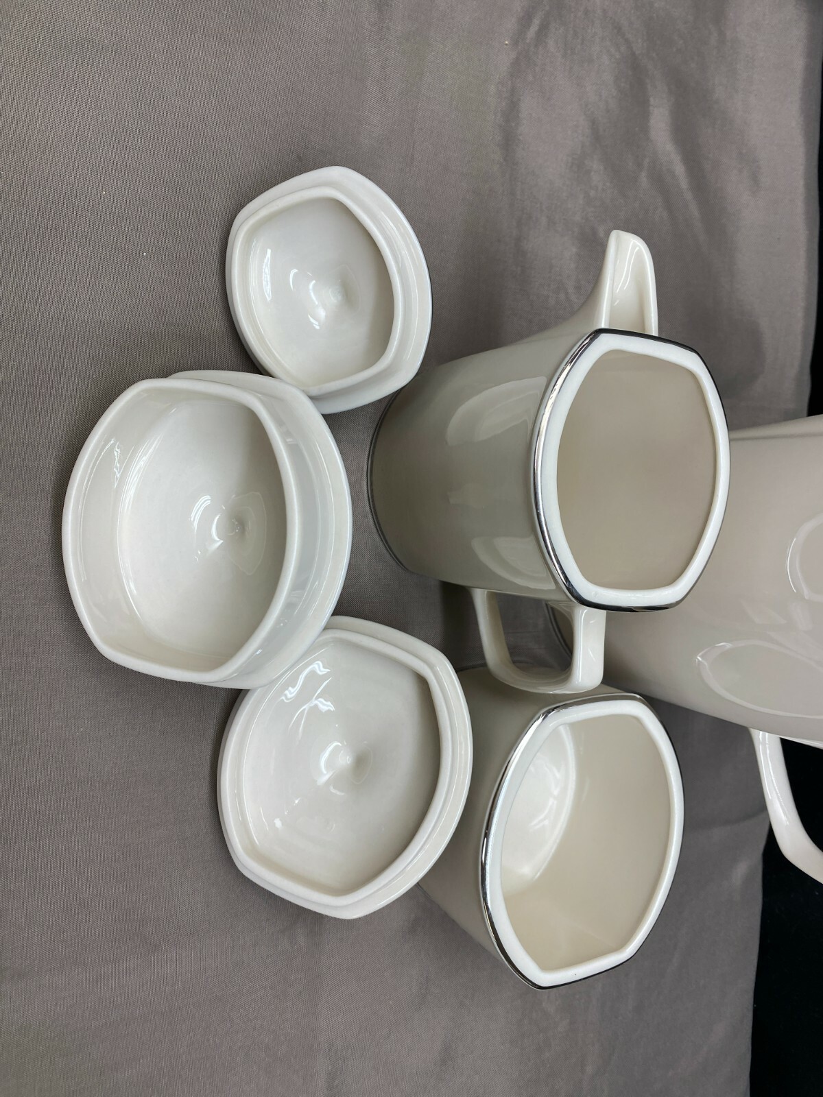 Franciscan "CONSTANTINE" Masterpiece ~ USA ~ 5 Cup Coffee Pot, Creamer, Sugar