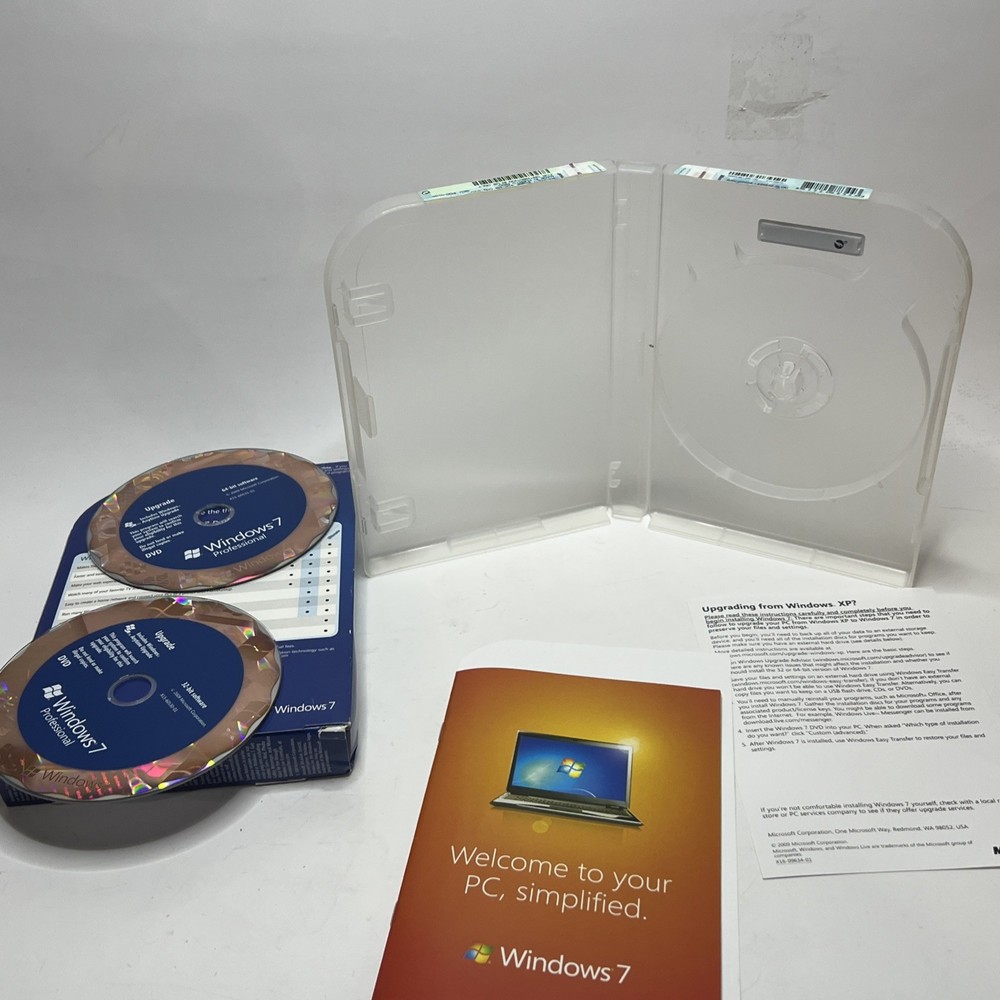 Microsoft Windows 7 Professional Upgrade 32 Bit and 64 Bit DVD MS WIN PRO