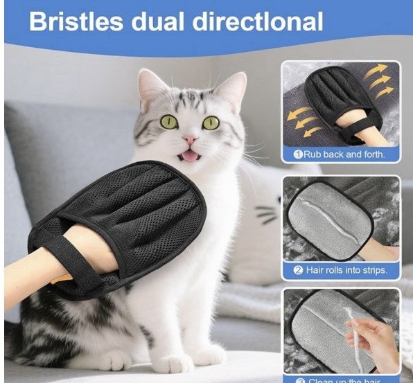 Pet hair removal gloves