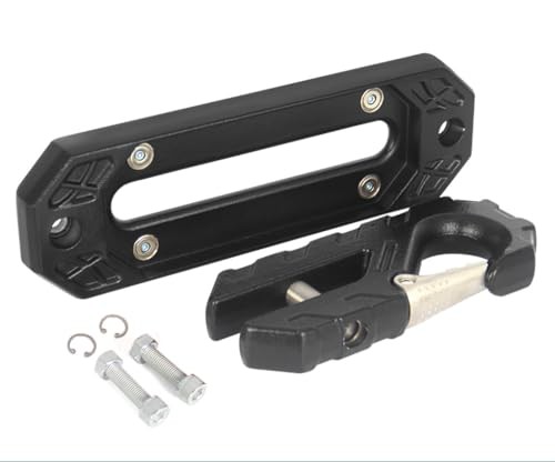 40CR Steel Hawse Fairlead with Magnetic Mount & Tow Hook - 20,000LBS Black