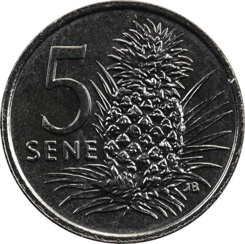 Samoa - 5 Sene - 2002 - Unc - Pineapple