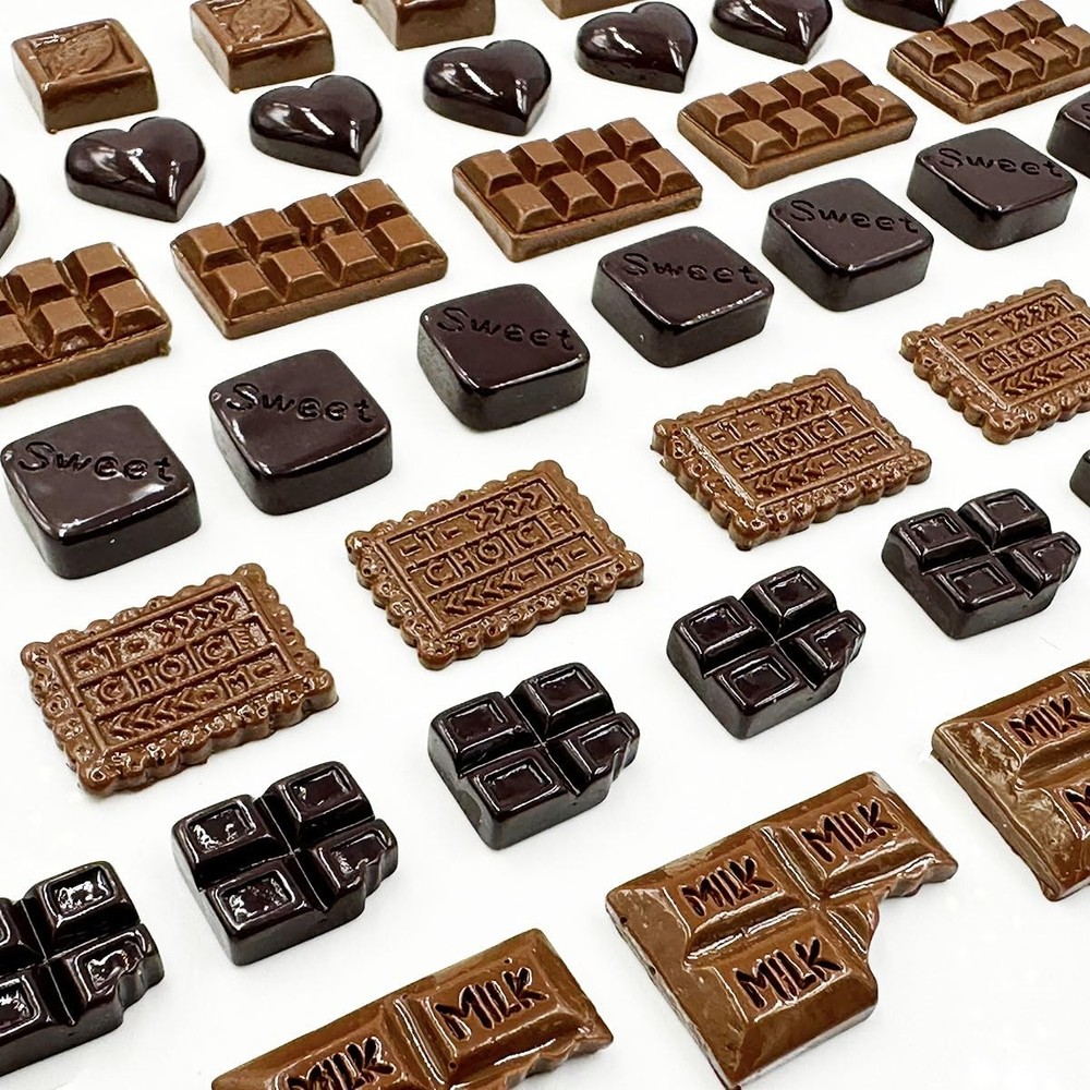 Fake Chocolate, 60Pcs Simulation Chocolate Artificial Medium, 60pcs chocolate