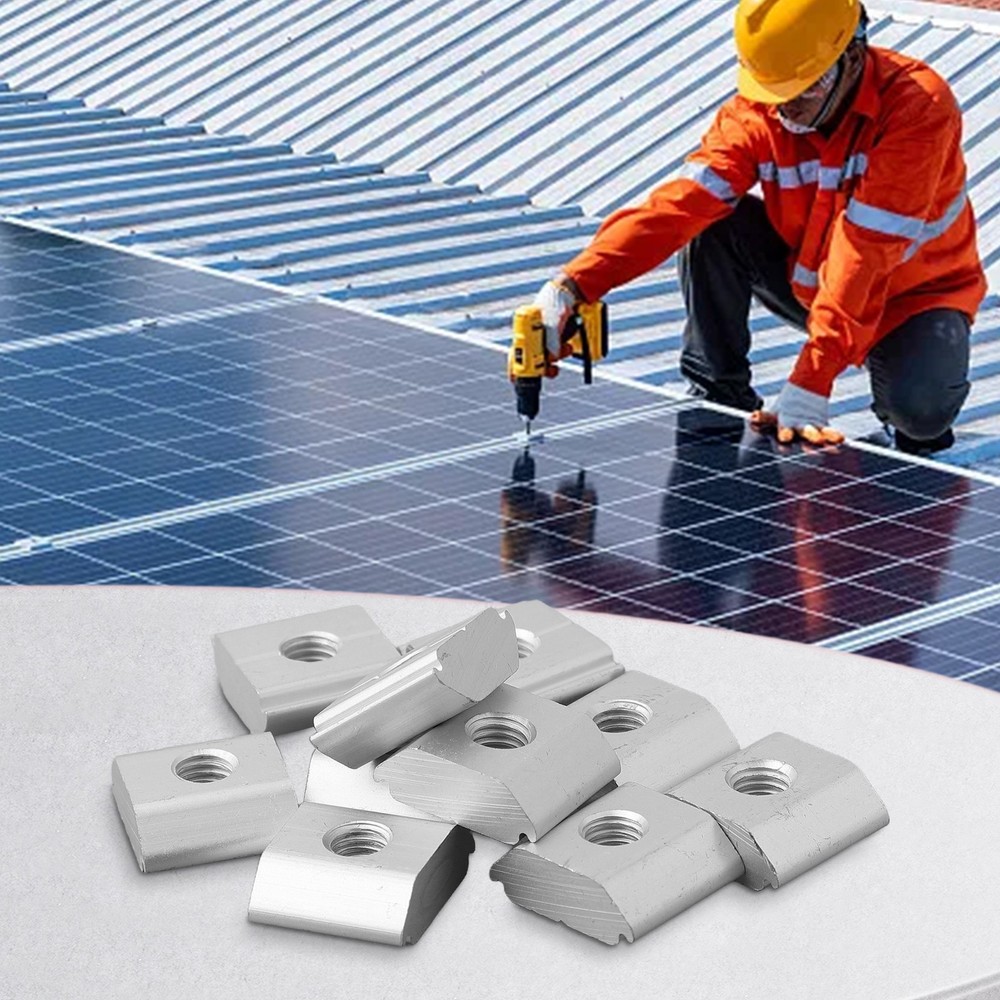 10Pcs Aluminum Solar Panel Mounting Brackets Clamp For Framed Panels Bracket -