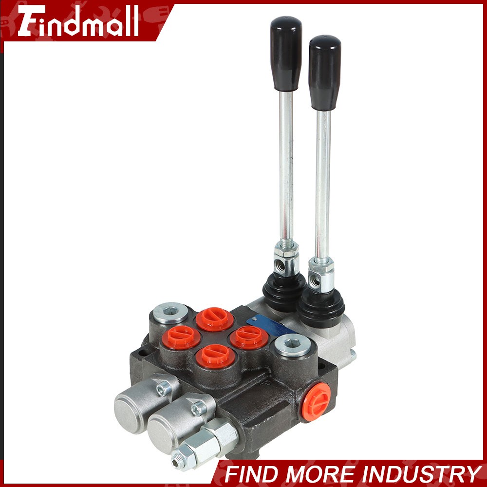 2 Spool 11 GPM Hydraulic Monoblock Double Acting Control Valve SAE Ports