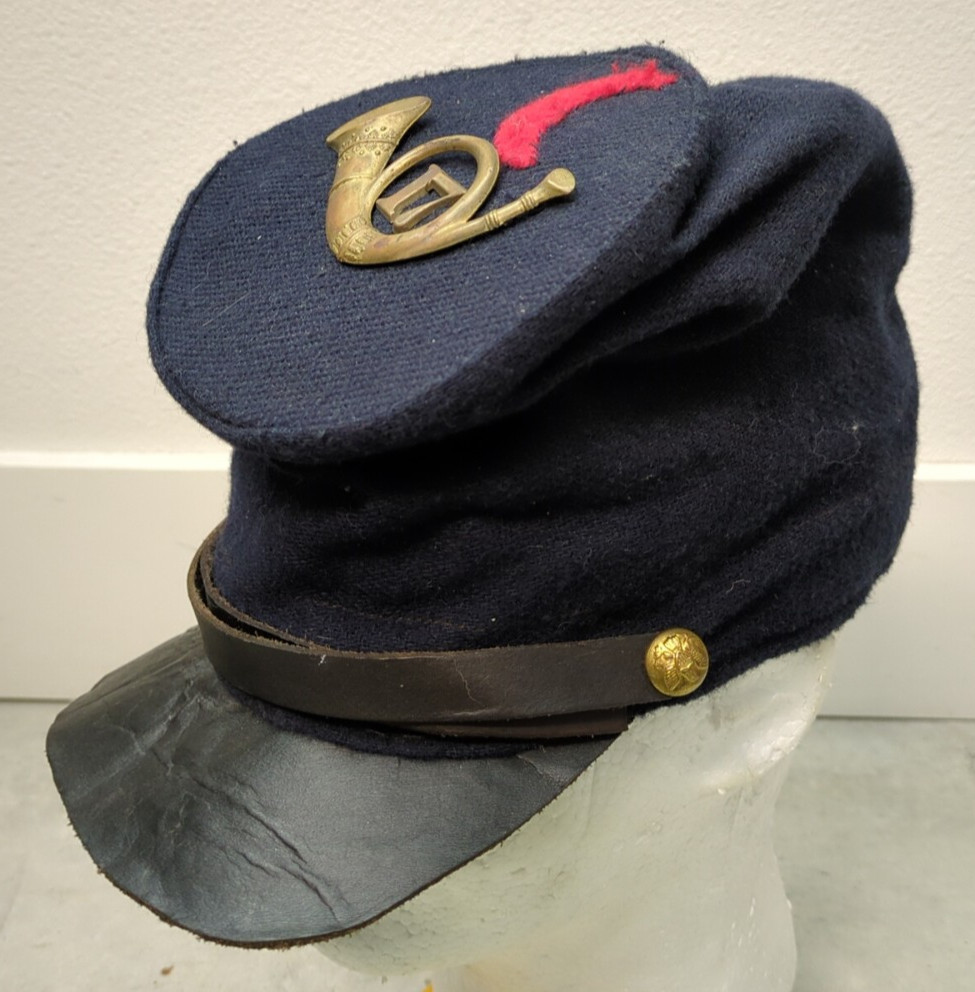 Vintag Civil War Repro Union 17th Regiment Connecticut Volunteer Forage Kepi Cap