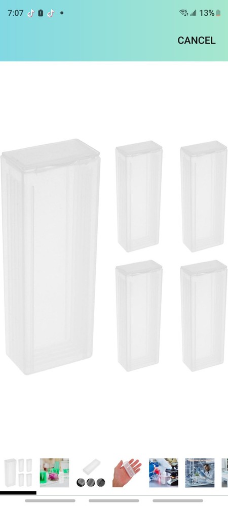 25pcs Microslide Slide Microscope Box, Box Slide Holder Slide Case Slide...