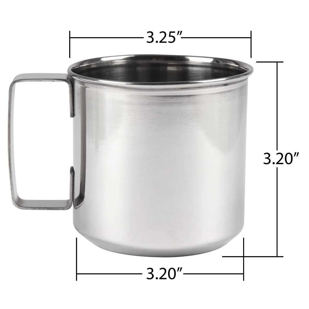 metal drinking cup, 12 ounce, silver