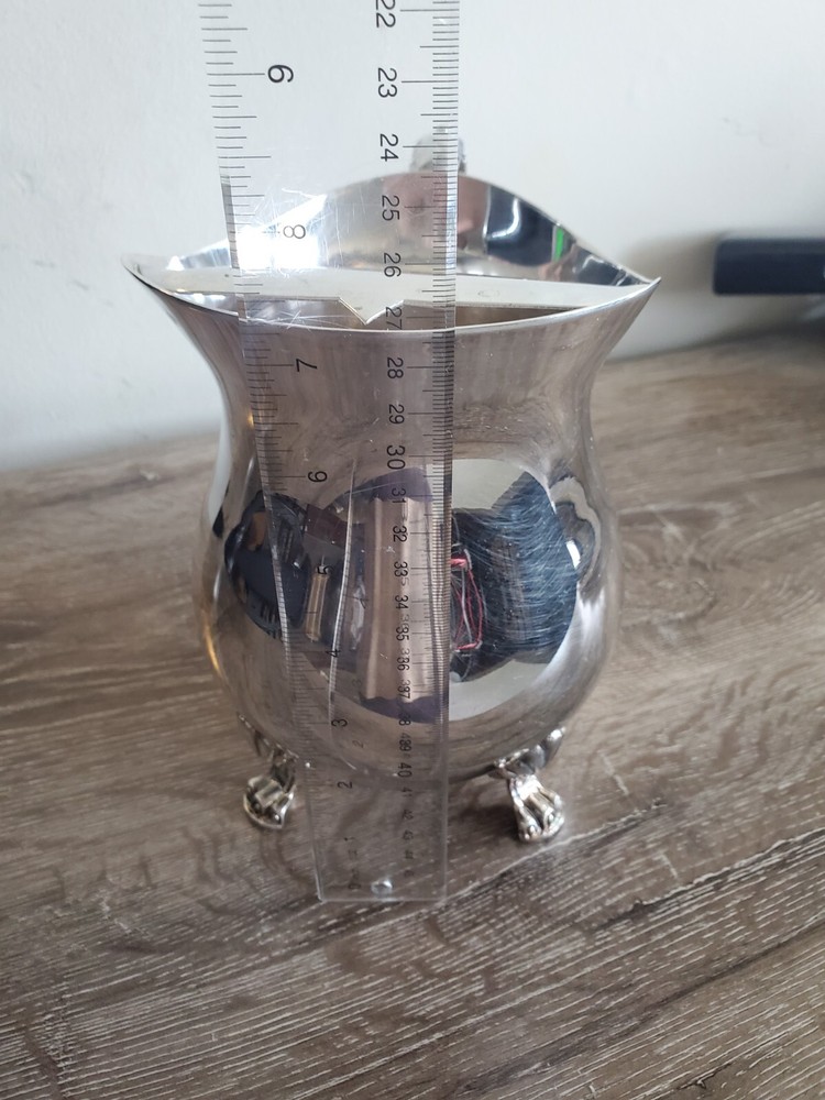 Cheeks Design &Art co. Silver plated footed pitcher